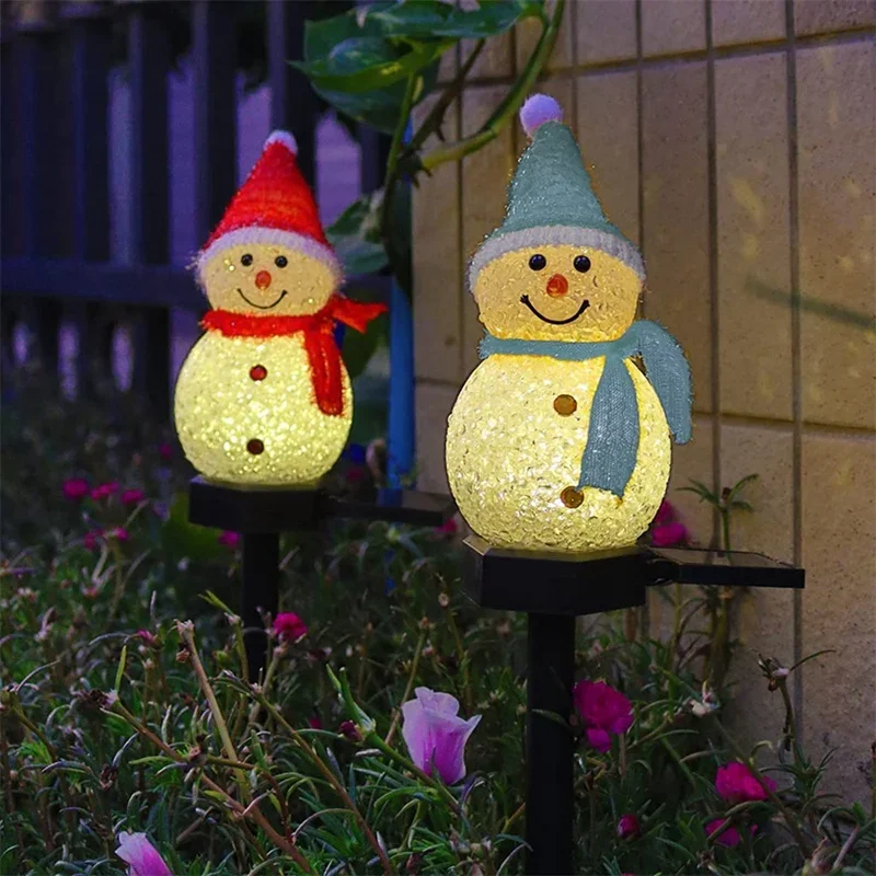 Outdoor Power For Xmas Lights - Солнечный светодиодный светильник-снеговик для улицы, на