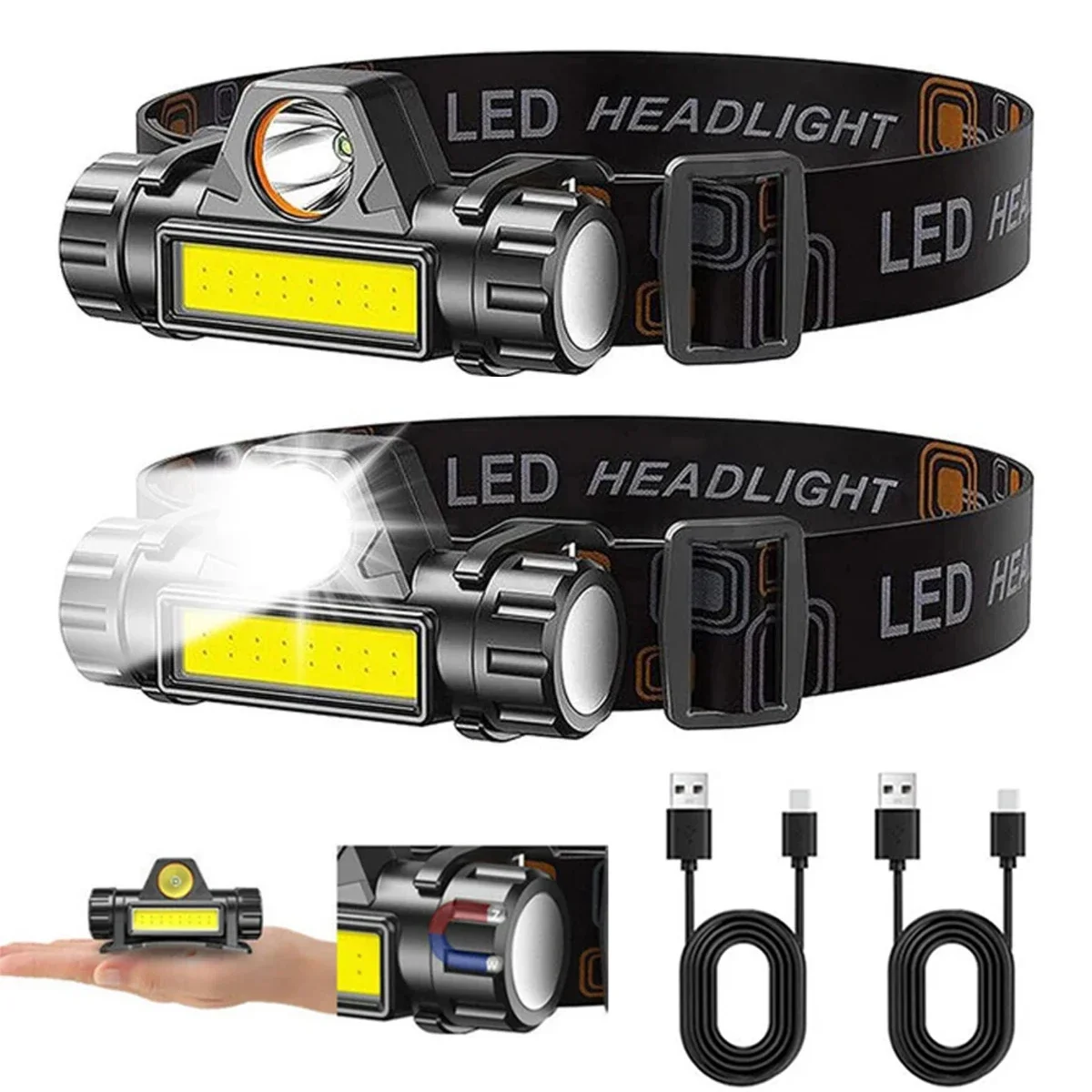 Outdoor Power Head - 1-3 шт. перезаряжаемый светодиодный налобный фонарь