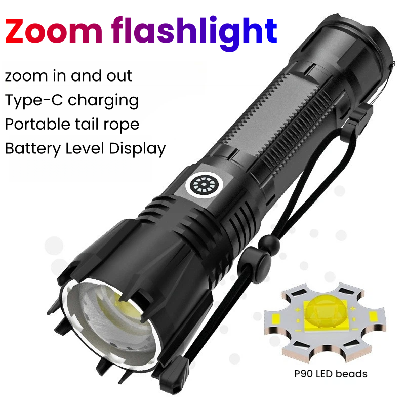 Outdoor Power For Camping - Мощный светодиодный фонарь P90 с зарядкой