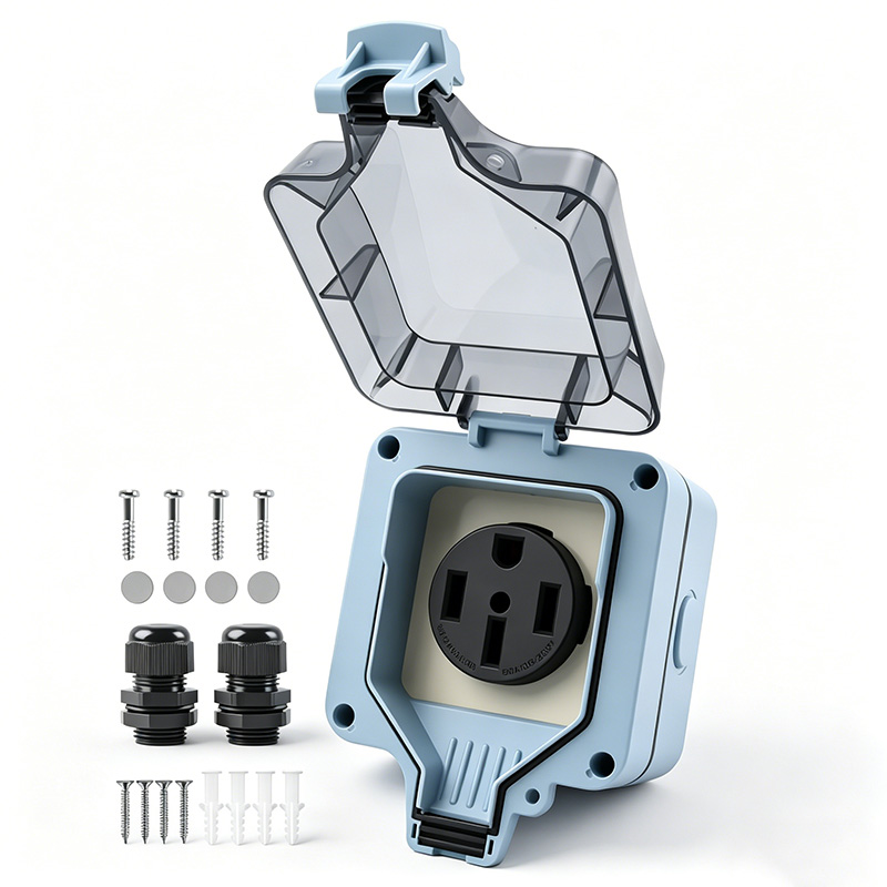 Outdoor Power Hub - Водонепроницаемая уличная розетка IP66 50А 125В/250В