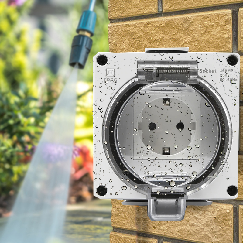 Outdoor Power Receptacle - Водонепроницаемая розетка IP66, уличная защита от