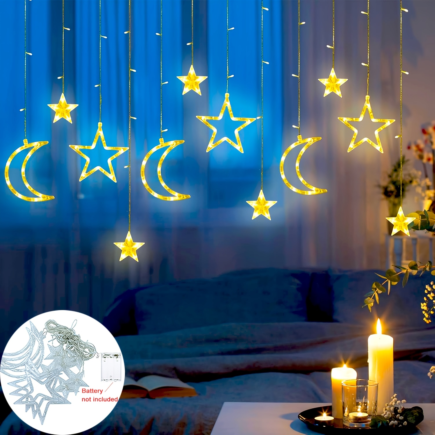Outdoor Power For Xmas Lights - 3,5 м светодиодный занавес со звездой