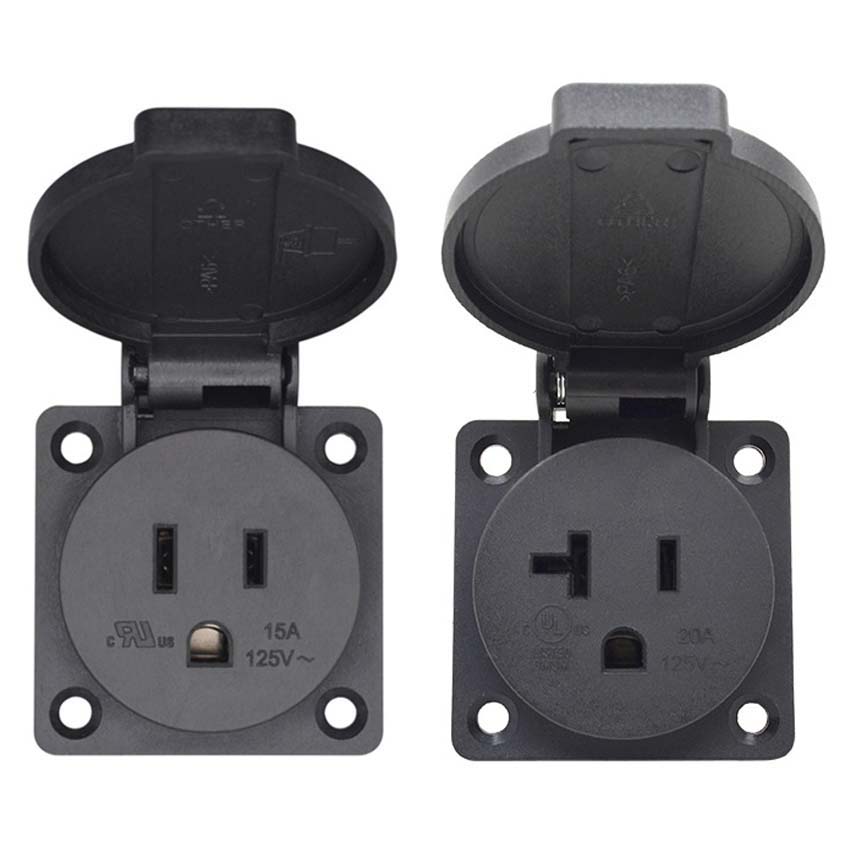 Outdoor Power Receptacle - Черный 125 В 15 А 20