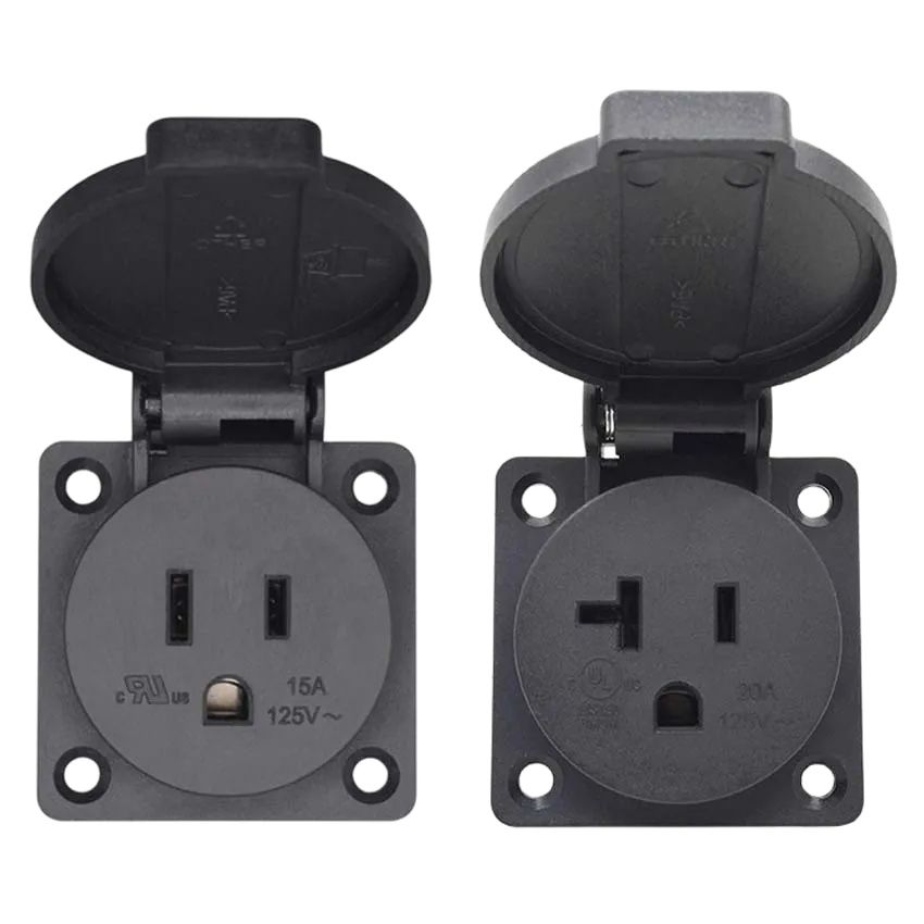 Outdoor Power Receptacle - Универсальная уличная водонепроницаемая промышленная розетка американского