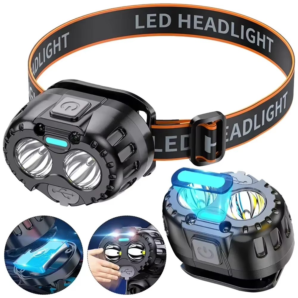 Outdoor Power Head - Мощный светодиодный налобный фонарь IPX4, водонепроницаемый,