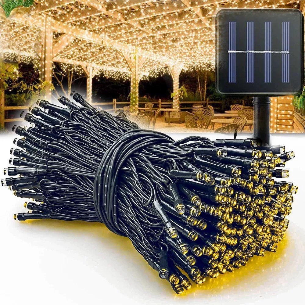 Сказочные гирлянды на солнечно – обзор и цена Outdoor Power For Xmas Lights
