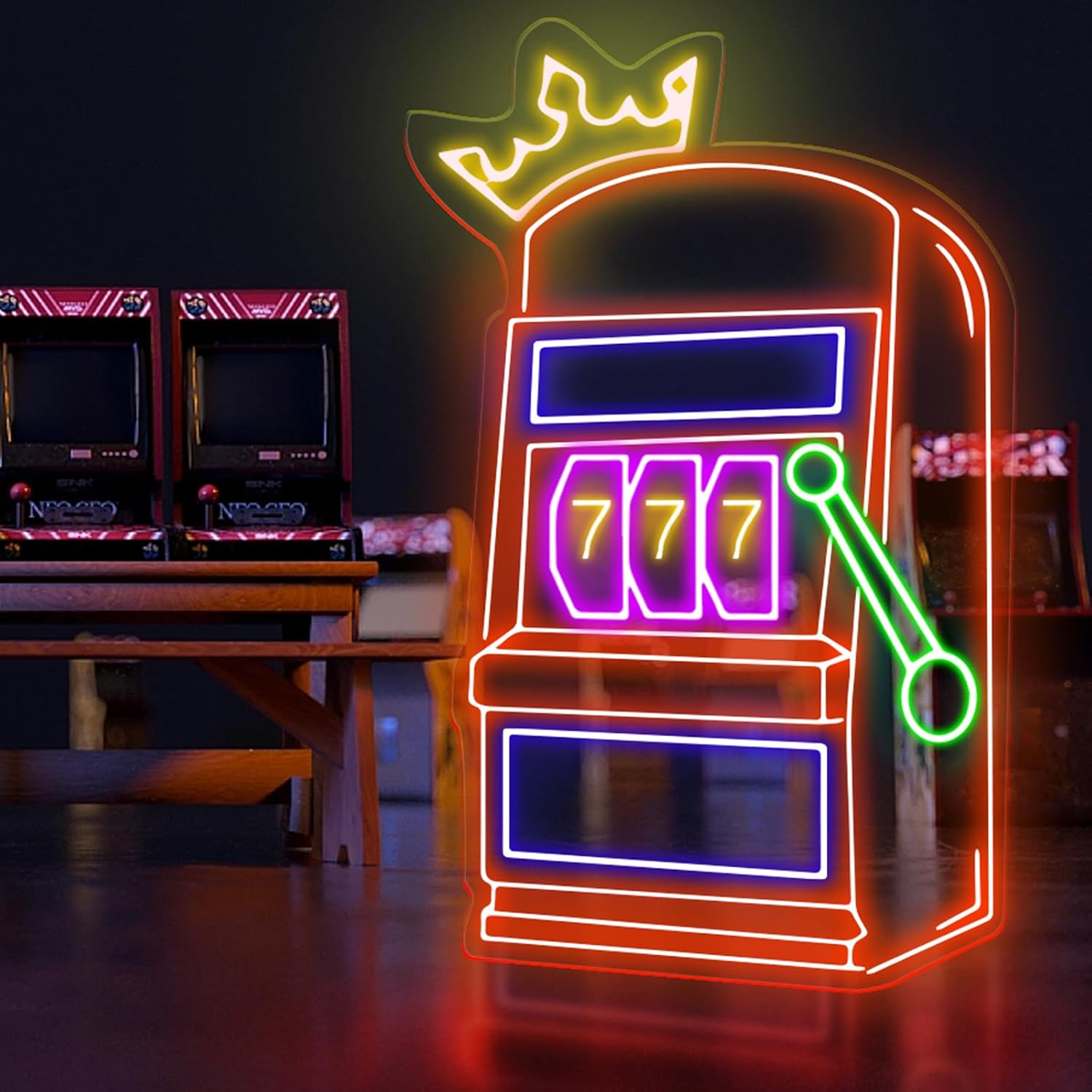 Неоновая вывеска в виде игрово – обзор и цена Outdoor Power Garage