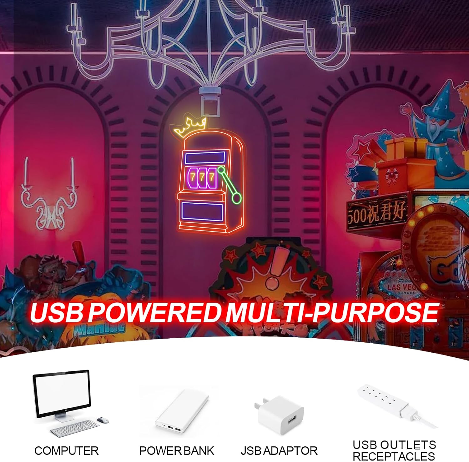 Неоновая вывеска в виде игрово – обзор и цена Outdoor Power Garage