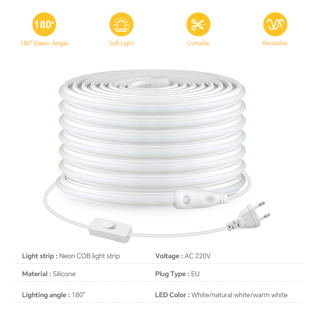 220 В COB Светодиодная лента в – обзор и цена Outdoor Power Hub