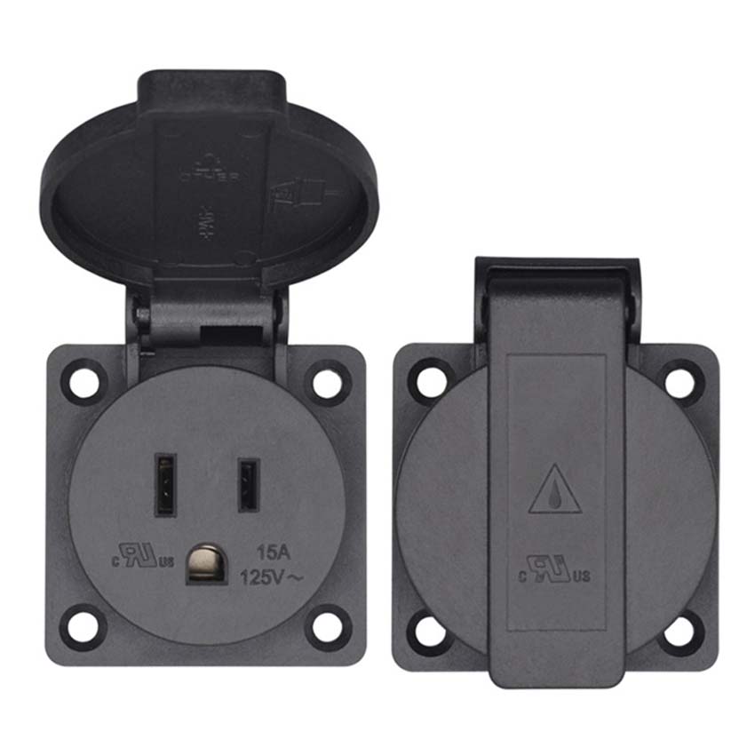 Черный 125 В 15 А 20 А IP44 CE – обзор и цена Outdoor Power Receptacle