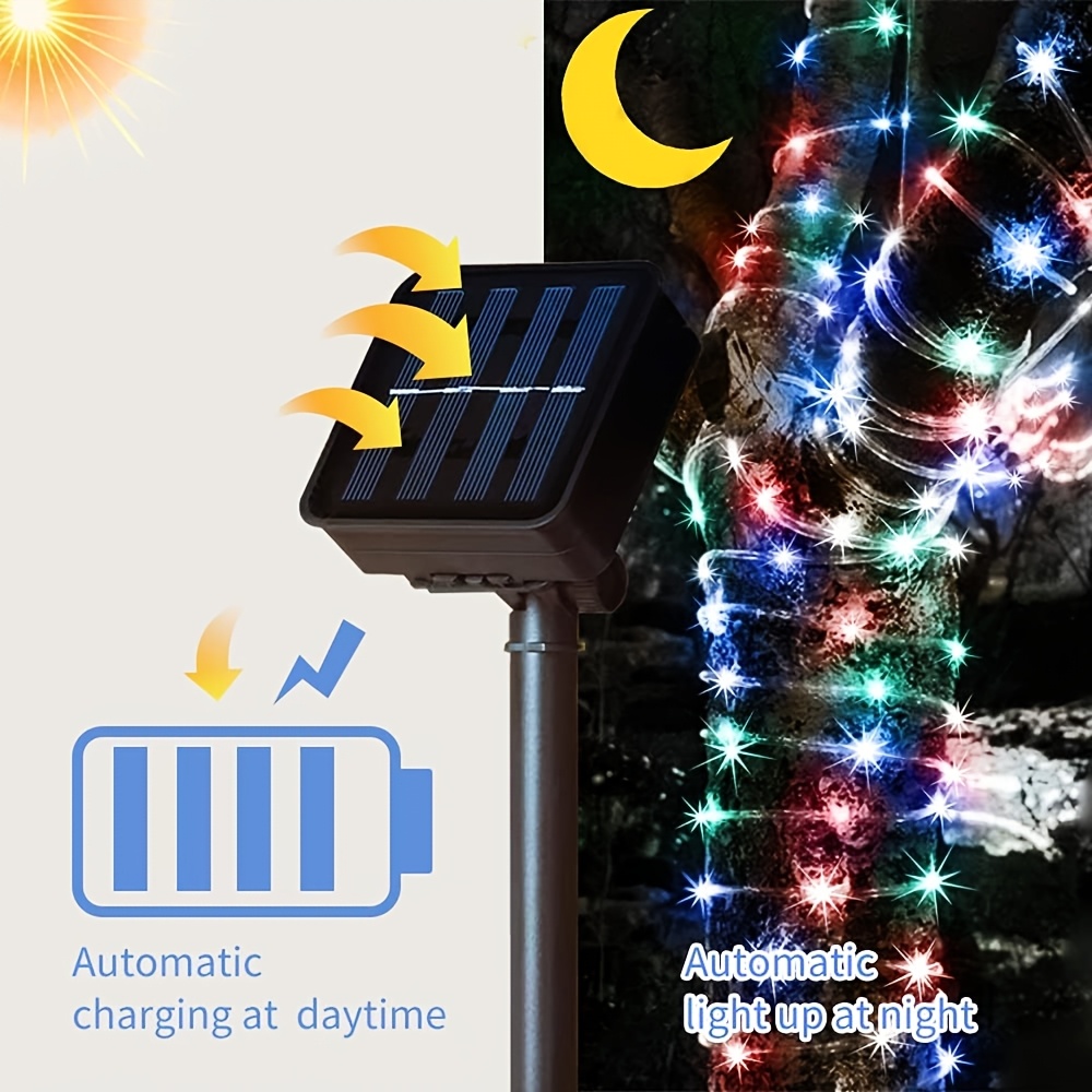 Солнечная веревочная лампа, 8- – обзор и цена Outdoor Power For Xmas Lights